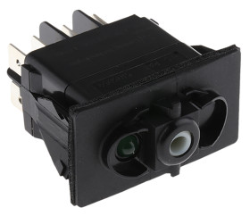 Przełącznik kołyskowy Zatrzaskowy podświetlany 20 A DPDT IP68 Carlingswitch