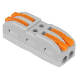 Szybkozłącze kostka elektryczna przelotowa 2 torowa