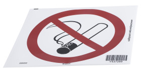 Znak zakazu PET Czarny/czerwony/biały Zakaz palenia, Brak Tak Etykieta