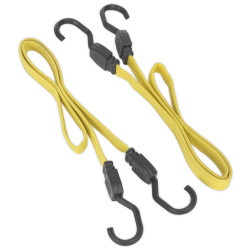 Sealey BCS18 910mm Flat Bungee Cord Set 2pc