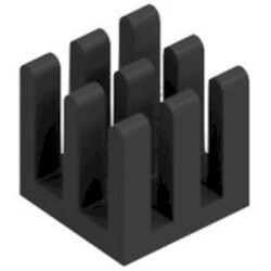 IC heatsink, (L x W x H) 10 x 10 x 10 mm, 28.5 to 9.1 K/W, black anodized, ICK BGA 10 X 10 X 10