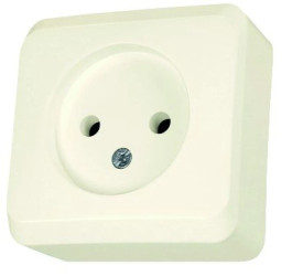 Prima Gniazdo pojedyncze bez uziemienia beżowe Prima WDE001100