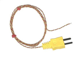 Termopara z odsłoniętym złączem K średnica 1/0.3mm długość 3m -75°C do +250°C Formowany miniaturowy wtyk męski RS PRO