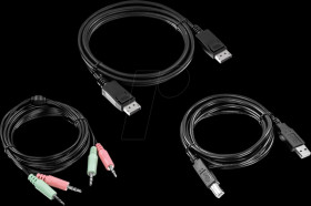 TK-CP06 KVM cable set, display port, USB, audio, 1.8 m