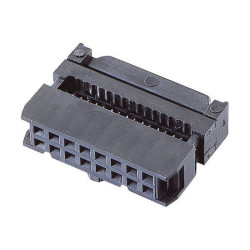 TruComponents 191557 Pin connector &#x2B; strain relief Pitch:2.54mm,pins: 8 2 Rows
