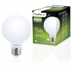 Żarówka LED E27 G95 8W = 75W 4000K Neutralna Globe Mleczny Filament LUMILED