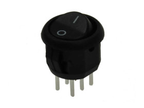 Przełącznik klawiszowy 2 pozycje 6 pin okrągły mini fi-15mm SW2736...