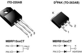 MBRB15xxCT Dual Common Cathode Schottky Rectifier