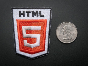 Adafruit HTML 5 - Skill badge, iron-on patch