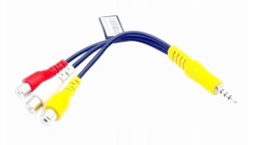 Adapter Jack 3,5 wtyk 4-polowy / 3x RCA gniazdo