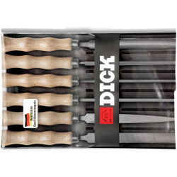 Dick 11871020 Warding File Set 6-Piece 100mm 2K-Grip Black Bag