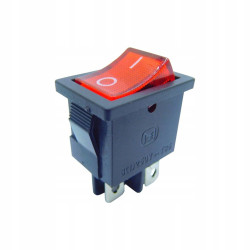 12V Red Illuminated Rocker Switch - Talvico 04207