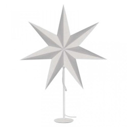 Dekoracje - świecznik biały, papierowa gwiazda biała, 67x45 cm, na żarówkę E14, IP20 DCAZ06