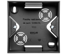 SONATA Puszka natynkowa pojedyncza czarny metalik PNP-1R/33