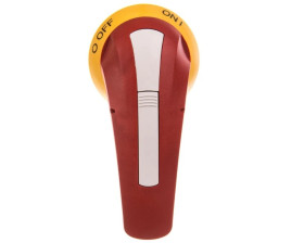 Pokrętło żółto/czerwone do rozłączników GE0251...GE0400, przełączanie na drzwiach szafy GEX66N