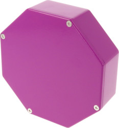 Aluminum die cast enclosure, (L x W x H) 133 x 133 x 35 mm, purple, IP54, 1590STPCPR