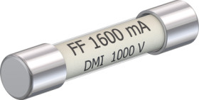 Microfuse 6.3 x 32 mm, 1.6 A, FF, 1 kV (DC), 1 kV (AC), 30 kA breaking capacity, 69.0013