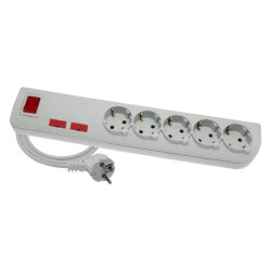 Przedłużacz przeciwprzepięciowy 5-gniazd z/u SCHUKO 1,5m biały PSFCH2-501