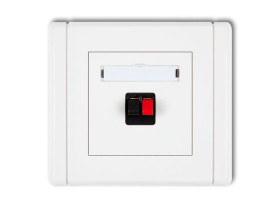 FLEXI Gniazdo głośnikowe pojedyncze biały FGG-1 KARLIK