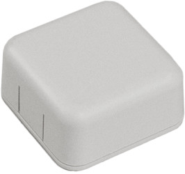 ABS miniature enclosure, (L x W x H) 40 x 40 x 20 mm, light gray (RAL 7035), IP54, 1551SNAP1GY