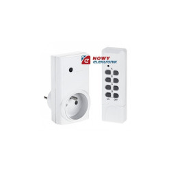 Gniazdo sieciowe x1 sterowane pilotem bezprzewodowe