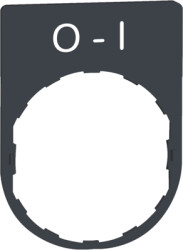 Label holder, printed with “O-I”, for Harmony XB4/XB5, ZBYP2178
