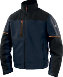 Wiatrówka z poliestru, wodoodporno-oddychająca, 2 warstwy laminowane, kolor Granatowo-Czarny, rozmiar: S, FLENBMPT