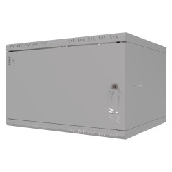 Szafa wisząca Standard 19" 6U, 450mm, drzwi metalowe, szara