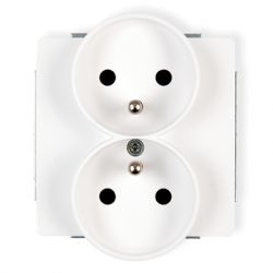 Mechanizm gniazda podwójnego do ramki z uziemieniem 2x2P+Z