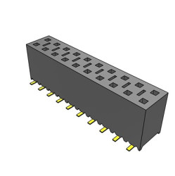 Gniazdo PCB 20 -pinowe 2 -rzędowe raster: 2.54mm Gniazdo do montażu powierzchniowego na płytce drukowanej Pionowy SMD