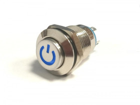Przełącznik wciskany 12mm okrągły chwilowy zwierny wystający 4...