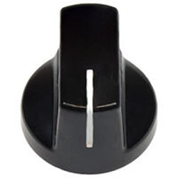 Pokrętło potencjometru oś: 1/4cal średnica: 19mm Zacisk śrubowy Czarny Vishay