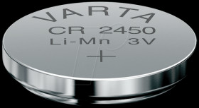 6450101401 Varta button cell battery, 3 V, 560 mAh, 24.5x5.0 mm
