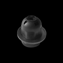 Oprawka termoplastyczna E27 z kołnierzem czarna LH/E27-2/B