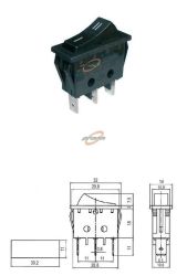 PRZEŁĄCZNIK KOŁYSKOWY 2POZYCJE 3PINY ON-ON 250V/15A R MK111
