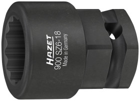 Hazet 900SZ6-18 zewnętrzny podwójny sześciokąt Nasadka 18 mm Kwadrat, 1/2" (12.5 mm)