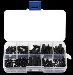 Opencircuit Nylon M3 standoff kit 180 pieces black