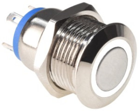 Przełącznik monostabilny RING 12mm biały 3-6V