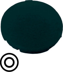 Button plate, round, STOP symbol, for pushbutton, 218154
