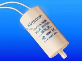 16uF450V kond. rozruchowy 40x71mm przewody