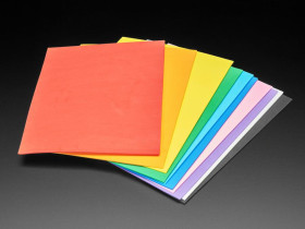 Adafruit EVA Foam Pack in Rainbow Colors - 2mm thick - 10 sheets