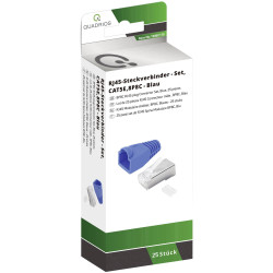 Quadrios 1906C175 RJ45 Plug Set CAT5e 8P8C Straight Blue 25 Pcs