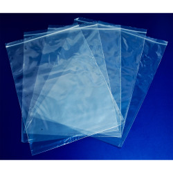 RVFM Self Seal Mini Grip Plain Polythene Bag 229 x 356mm 300 Gauge -Pk100