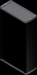 Aluminum Profile enclosure, (L x W x H) 145 x 85.8 x 36.9 mm, black (RAL 9004), IP54, TEKAL 22.29