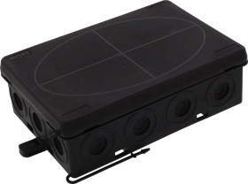 Skrzynka przyłączeniowa Wiska KA 016 BK, IP55, (D x S x W) 125 x 86 x 41 mm, czarny (ral 9005), 1 szt.