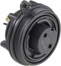 Panel plug, 4 pole, screw connection, screw locking, straight, PX0747/S