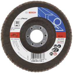 Bosch Accessories 2608606718 X551 Tarcza lamelkowa Średnica 125 mm Średnica otworu 22.33 mm Wielkość ziarna 80 stal 1 sz