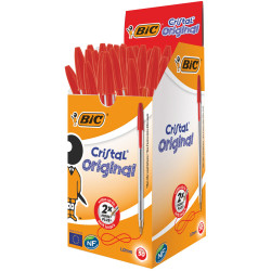 BiC Medium Cristal Red Pens Pack 50