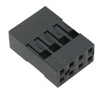 JS-D-08 Złącze do listew PH 2.54 mini-latch zaciskane na kable 2x4pin - 8-stykowe ( + terminale)