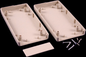 ABS handheld enclosure, (L x W x H) 165 x 80 x 32 mm, light gray (RAL 7035), IP65, RH3155